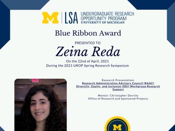2021 UROP Spring Symposium Blue Ribbon IG 1 